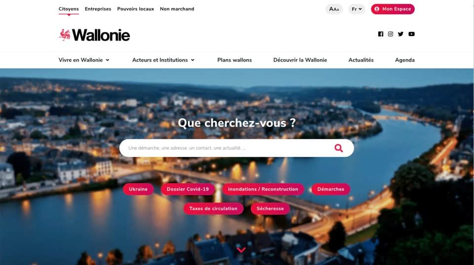 Site internet de la Wallonie